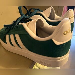 Adidas Grand Court Alpha Green and White Sneakers